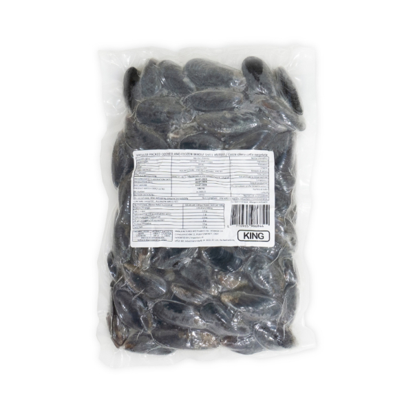 Whole Mussels cooked 1kg bag Chile  (Mytilus Chilensis)